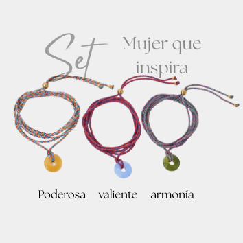 Mi Inspiración | Set de 3 Pulseras Hechas a Mano Ajustables