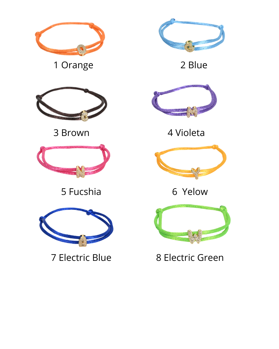 Pulsera de Hilo con Letra