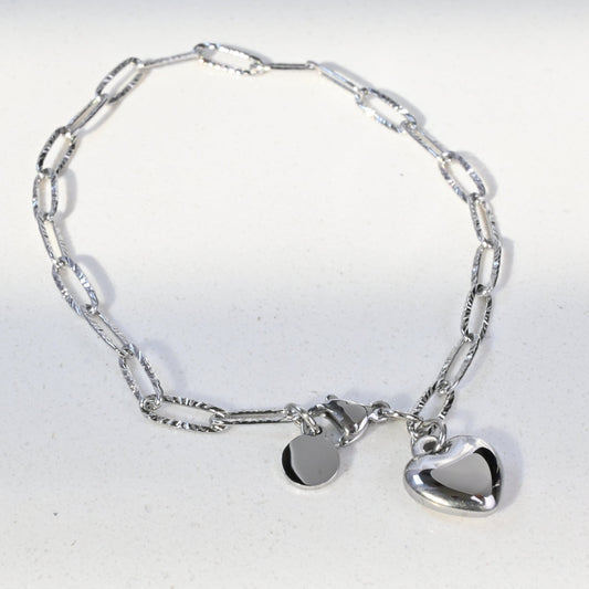 HEART MINIMALIST LINK BRACELET