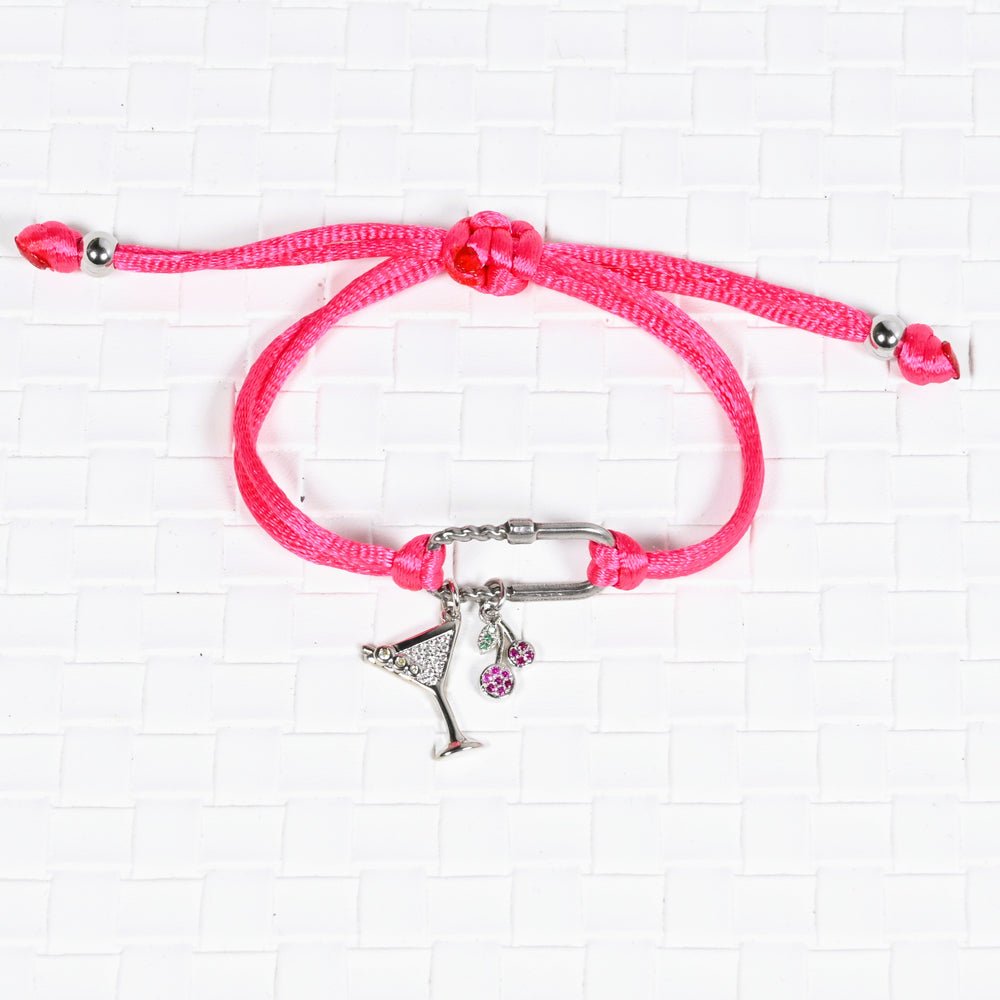 Cherry Martini Charm Bracelet