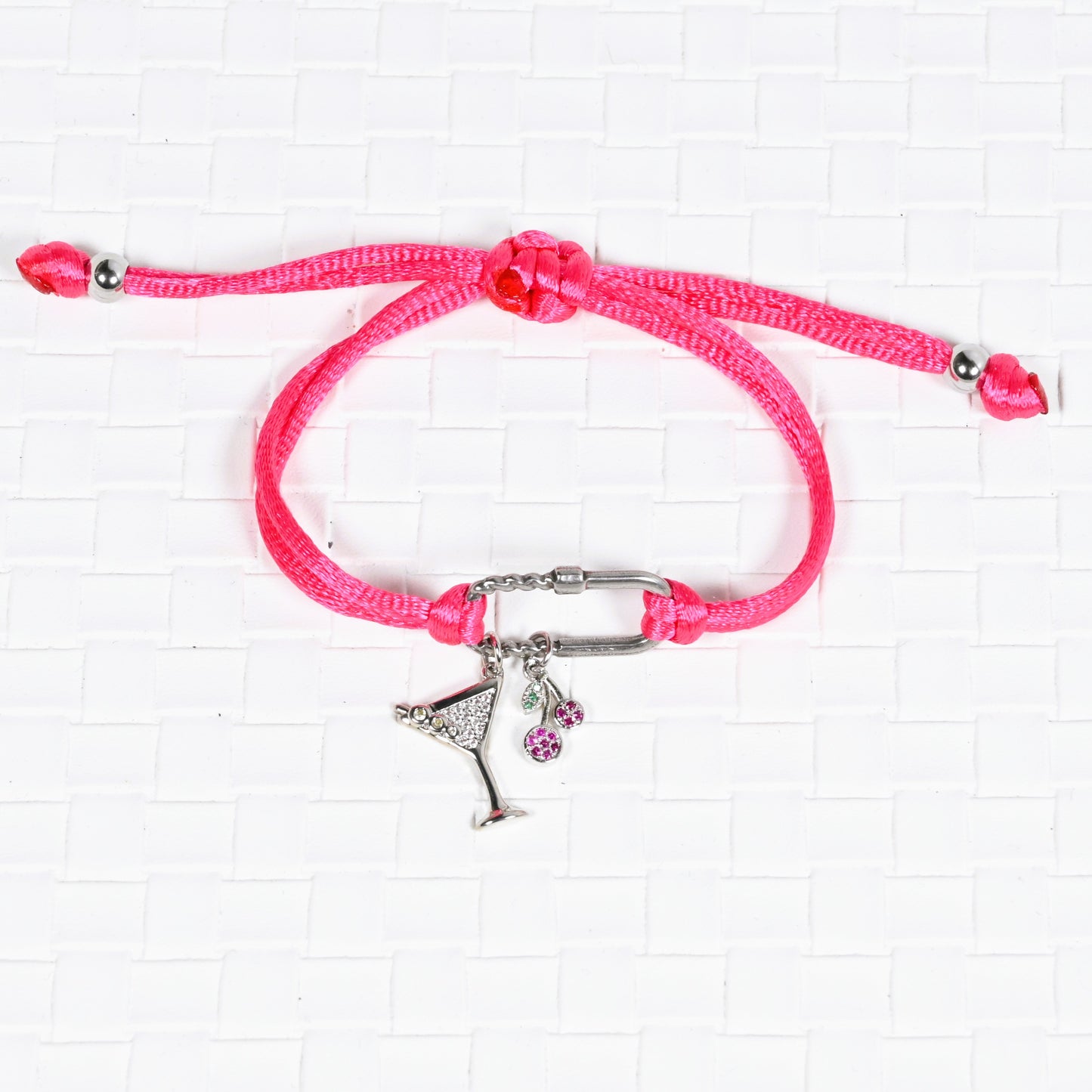Cherry Martini Charm Bracelet