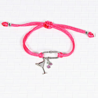 Cherry Martini Charm Bracelet
