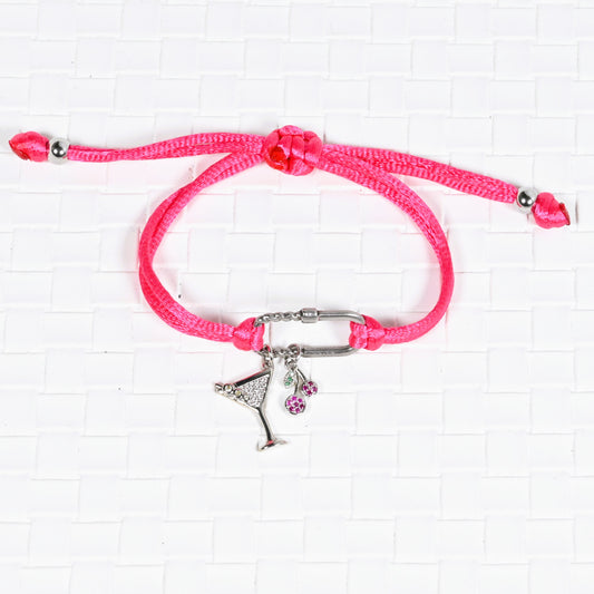 Cherry Martini Charm Bracelet