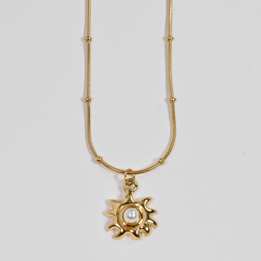Sun and Pearl Necklace