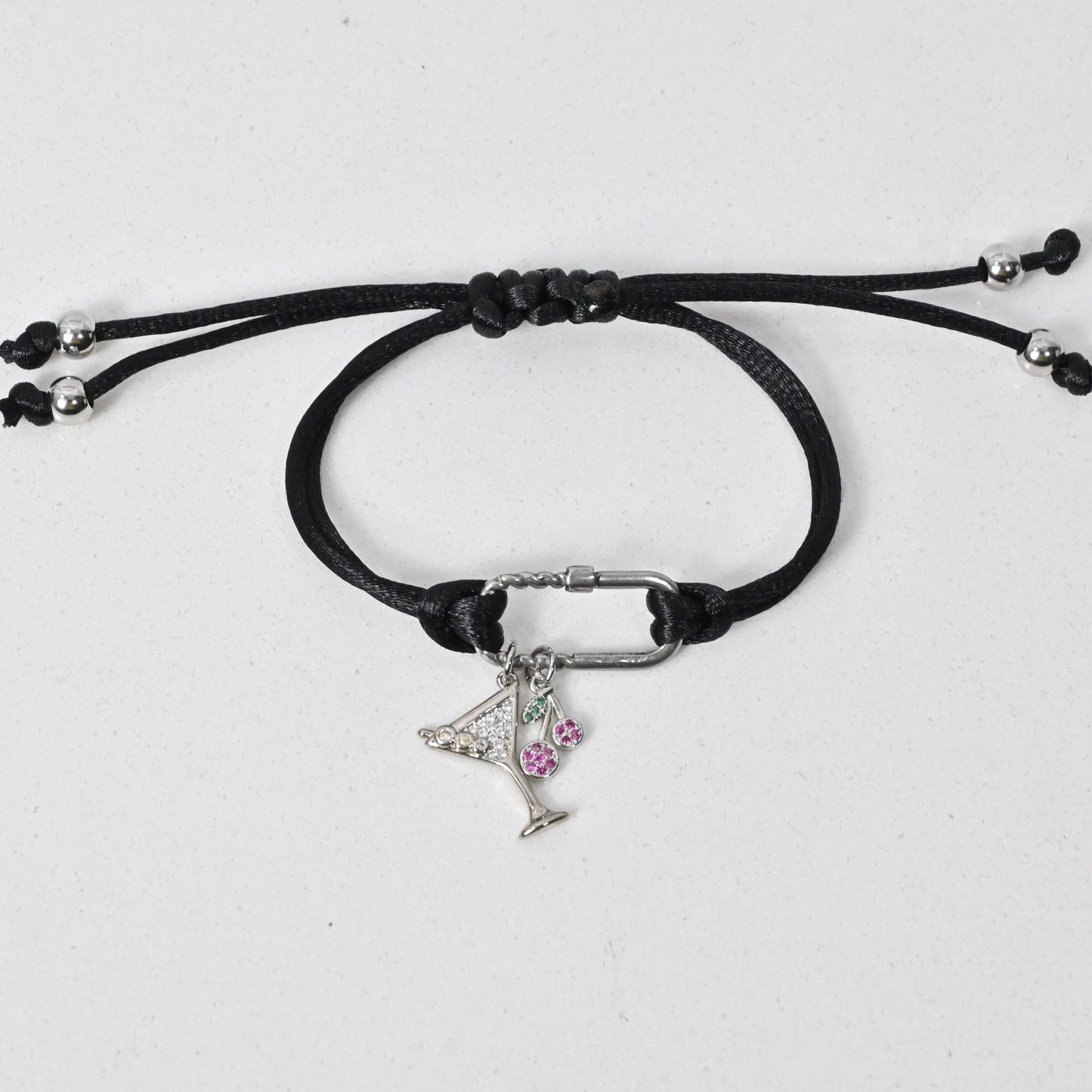 Cherry Martini Charm Bracelet