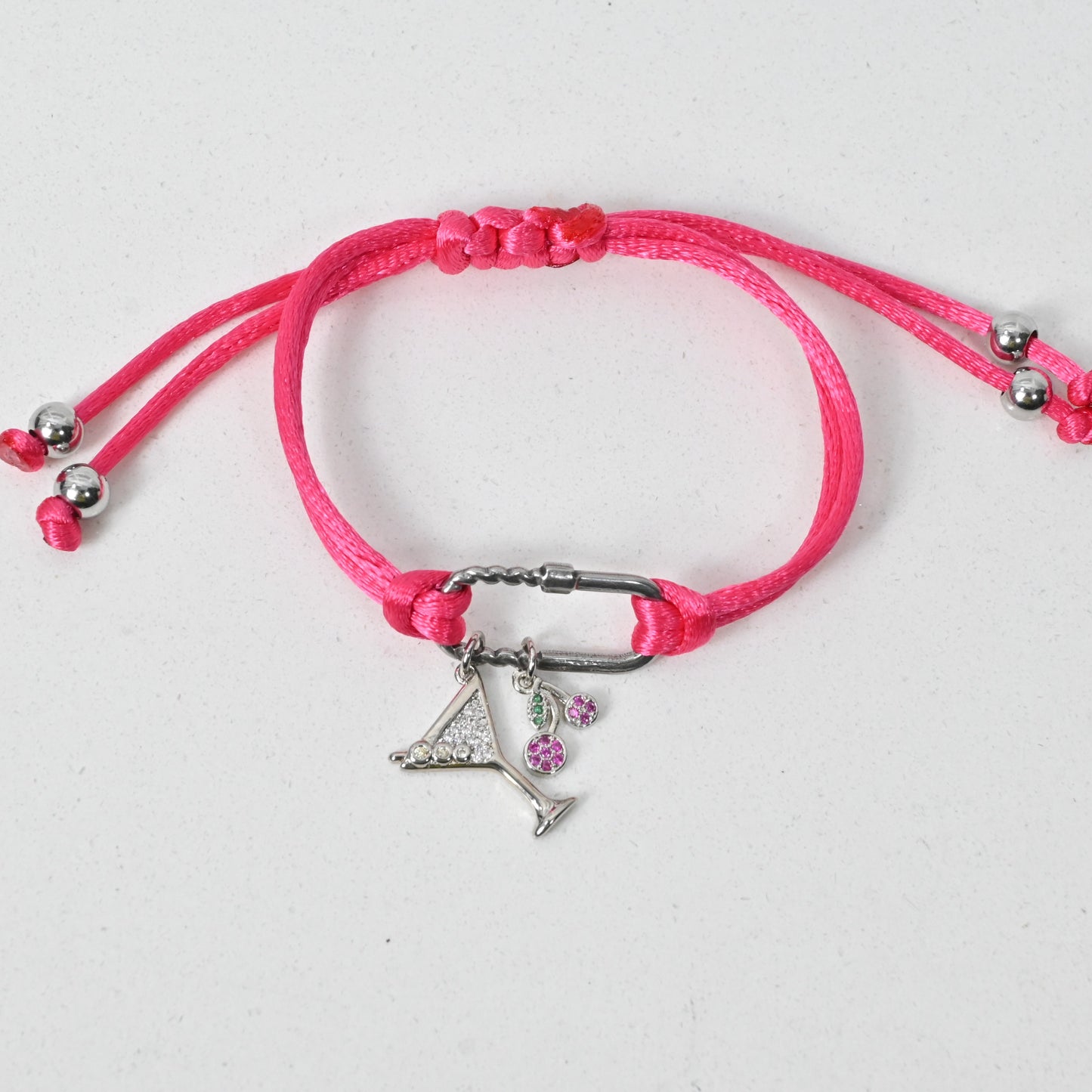 Cherry Martini Charm Bracelet