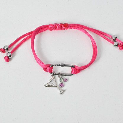 Cherry Martini Charm Bracelet