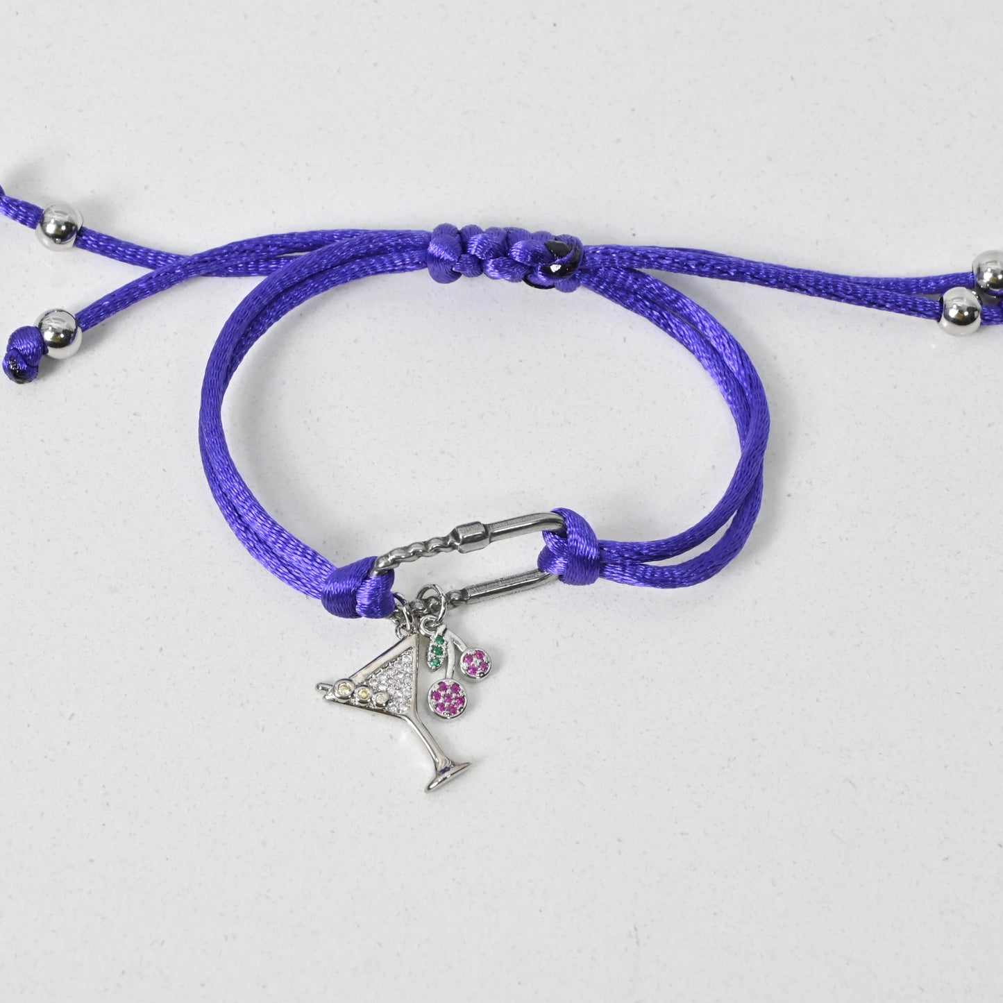 Cherry Martini Charm Bracelet