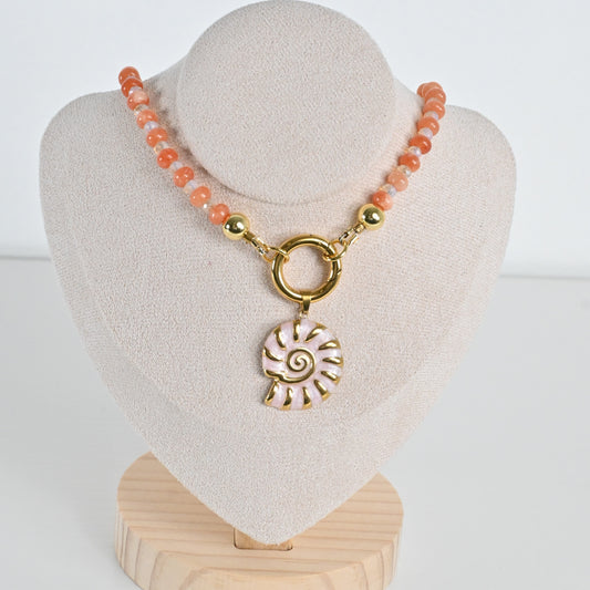 Collar Jade Coral Isla