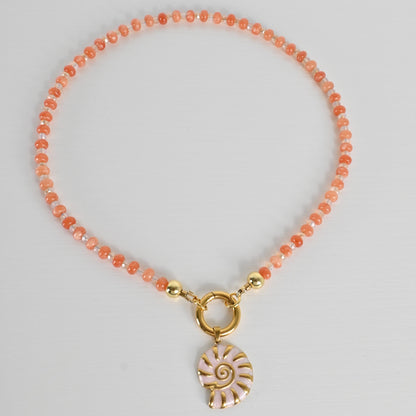 Collar Jade Coral Isla