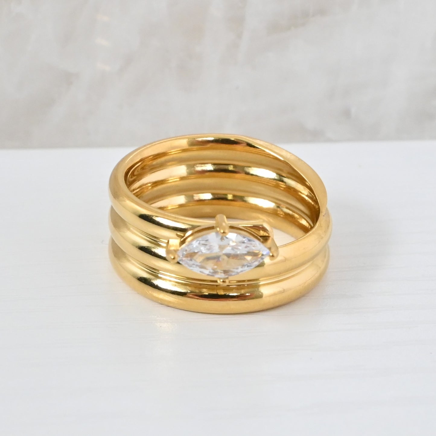 Sortija Valeria | Anillo Multicapa en Stainless Steel 18K Gold Plated