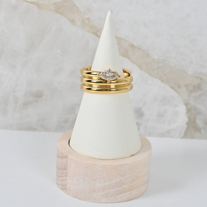 Sortija Valeria | Anillo Multicapa en Stainless Steel 18K Gold Plated