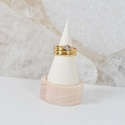 Sortija Valeria | Anillo Multicapa en Stainless Steel 18K Gold Plated