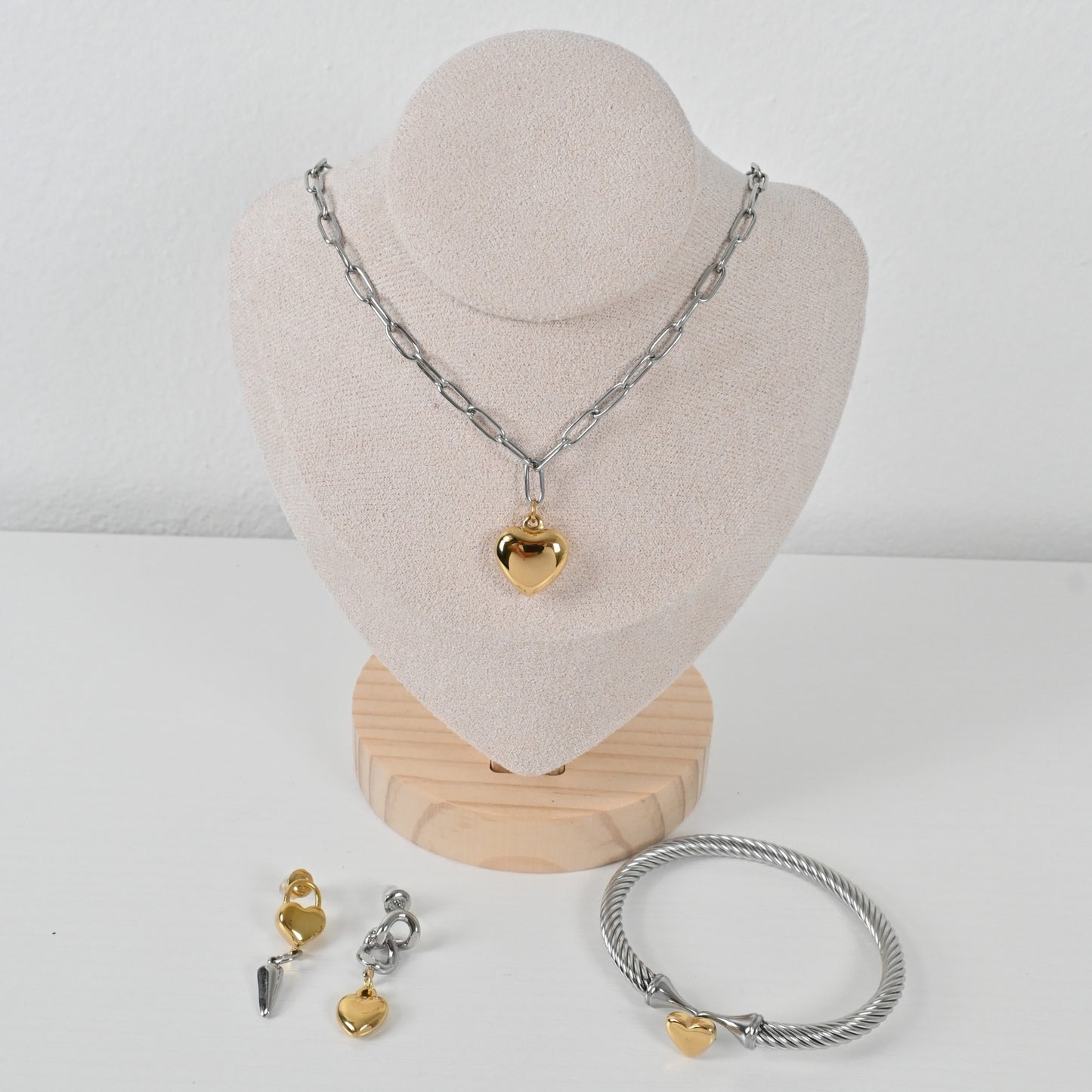 Bundle Valentina | Set de Collar, Pulsera y Pantallas en Stainless Steel