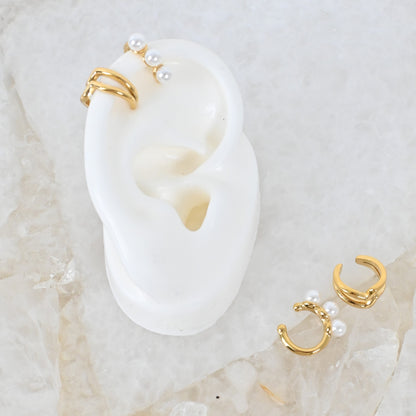 Set de Ear Cuff Elena | Ear Cuff Dorados en Stainless Steel 18K Gold Plated