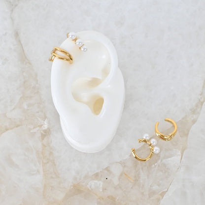 Set de Ear Cuff Elena | Ear Cuff Dorados en Stainless Steel 18K Gold Plated