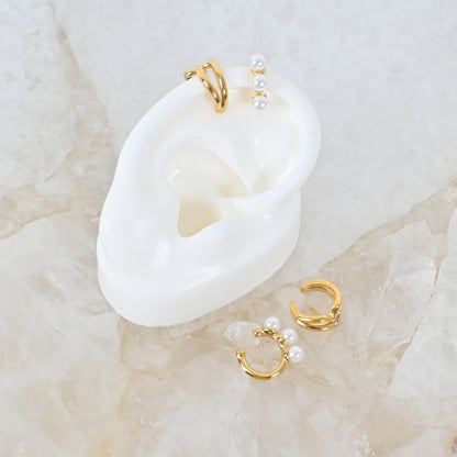 Set de Ear Cuff Elena | Ear Cuff Dorados en Stainless Steel 18K Gold Plated