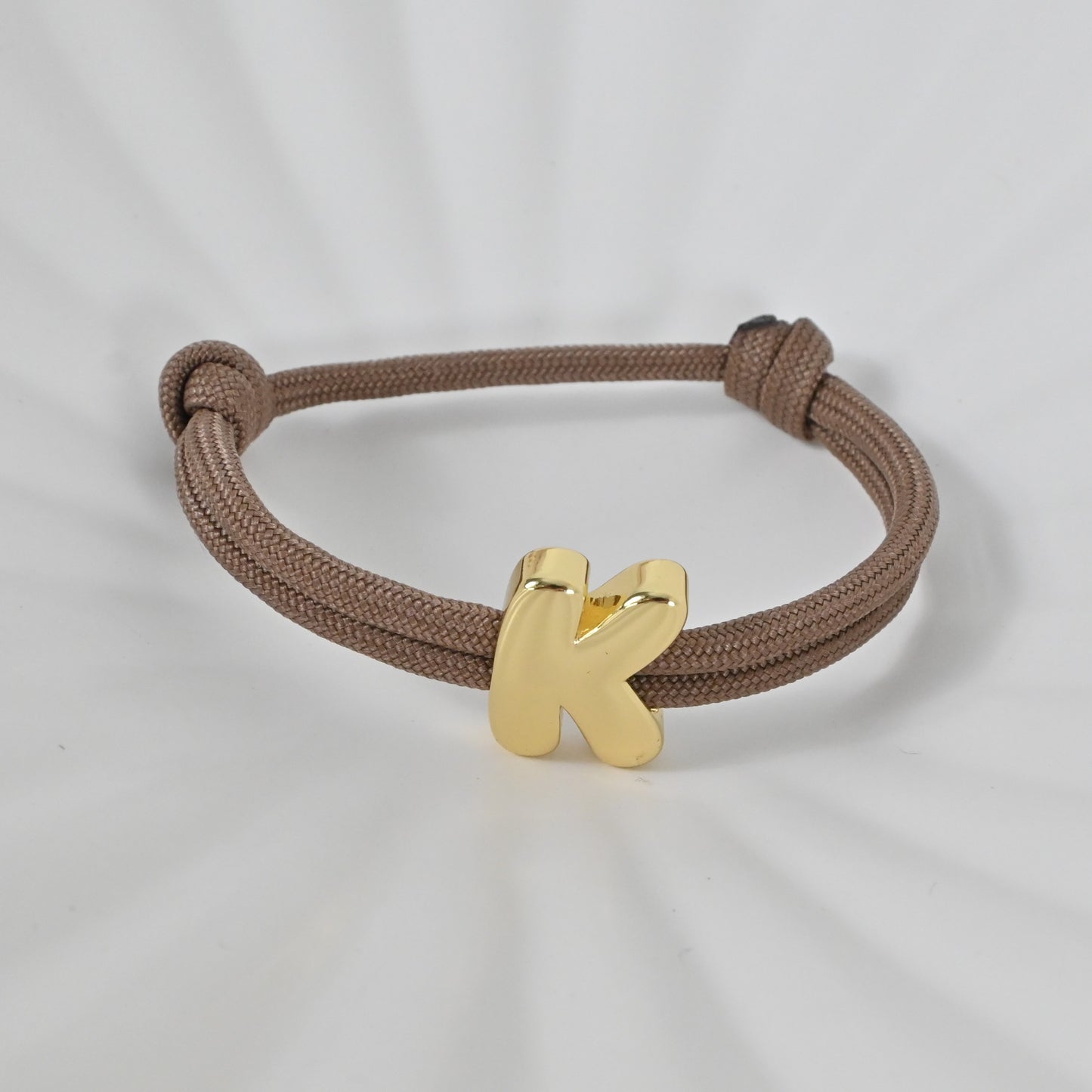 Pulsera con Inicial | Pulsera Ajustable Personalizada Hecha a Mano