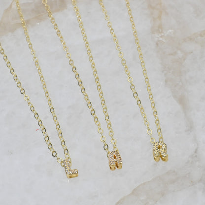 Mini Letter | Cadena Minimalista Personalizada con Inicial enchapada en Oro