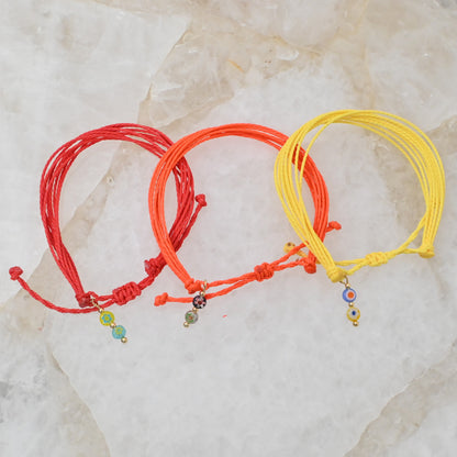 Pulseras Solana | Set de 3 Pulseras con charm