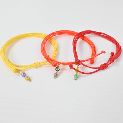 Pulseras Solana | Set de 3 Pulseras con charm