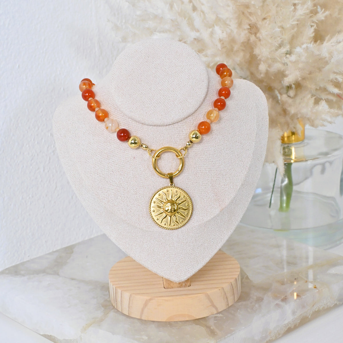 Collar Solaris | Collar de Carnelian Natural