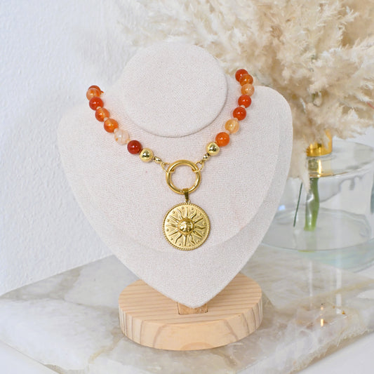 Collar Solaris | Collar de Carnelian Natural