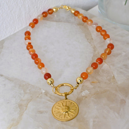 Collar Solaris | Collar de Carnelian Natural