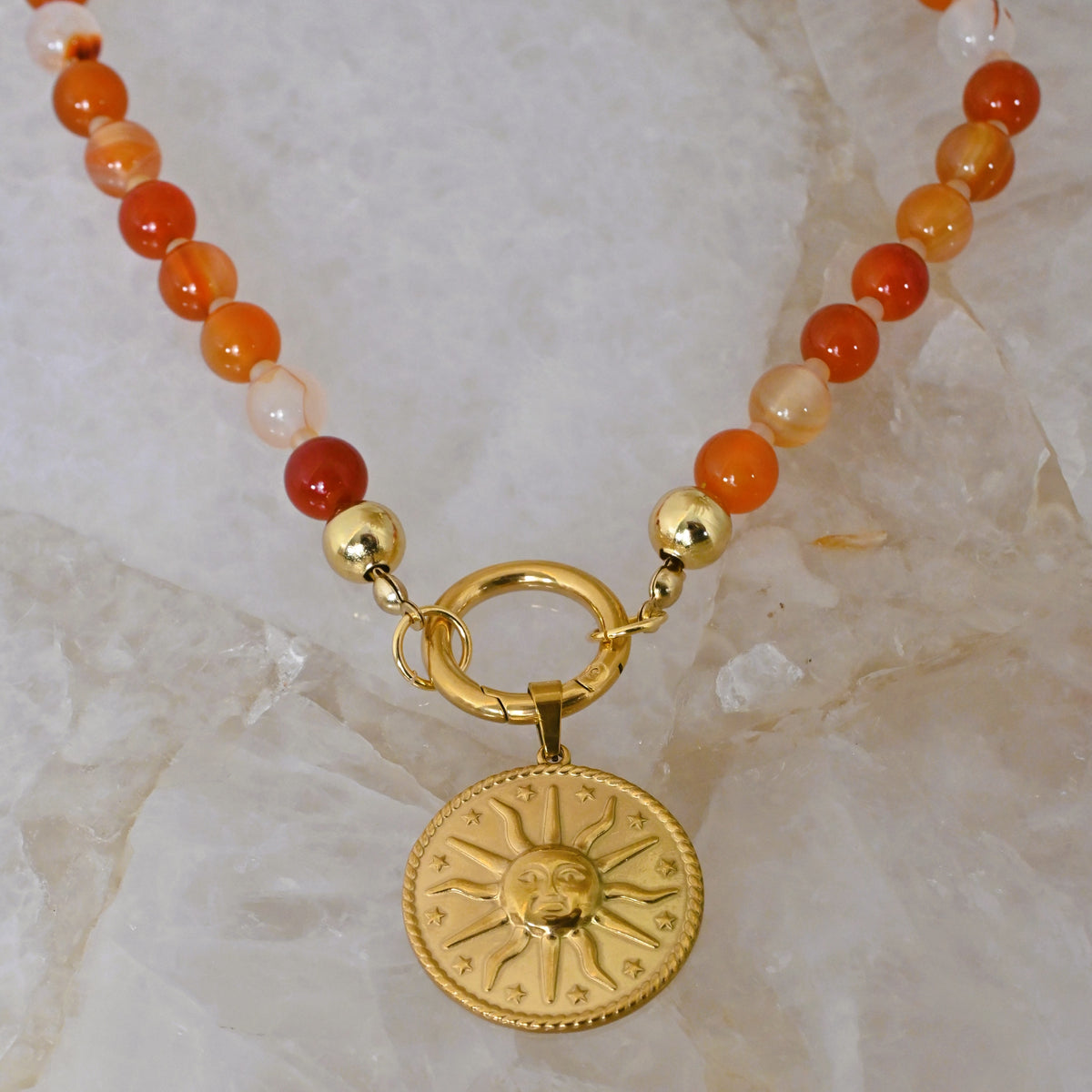 Collar Solaris | Collar de Carnelian Natural