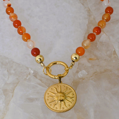 Collar Solaris | Collar de Carnelian Natural