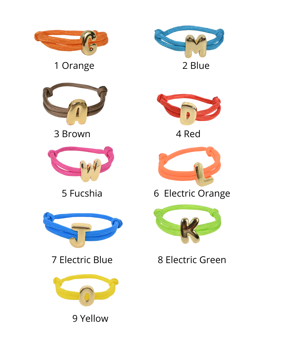 Pulsera Cord con Inicial